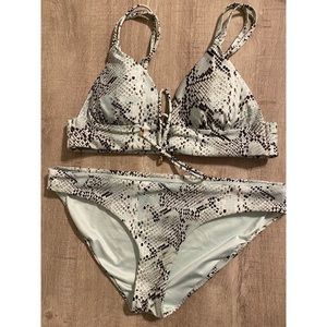 Snake Skin Pattern Bikini Set - Large